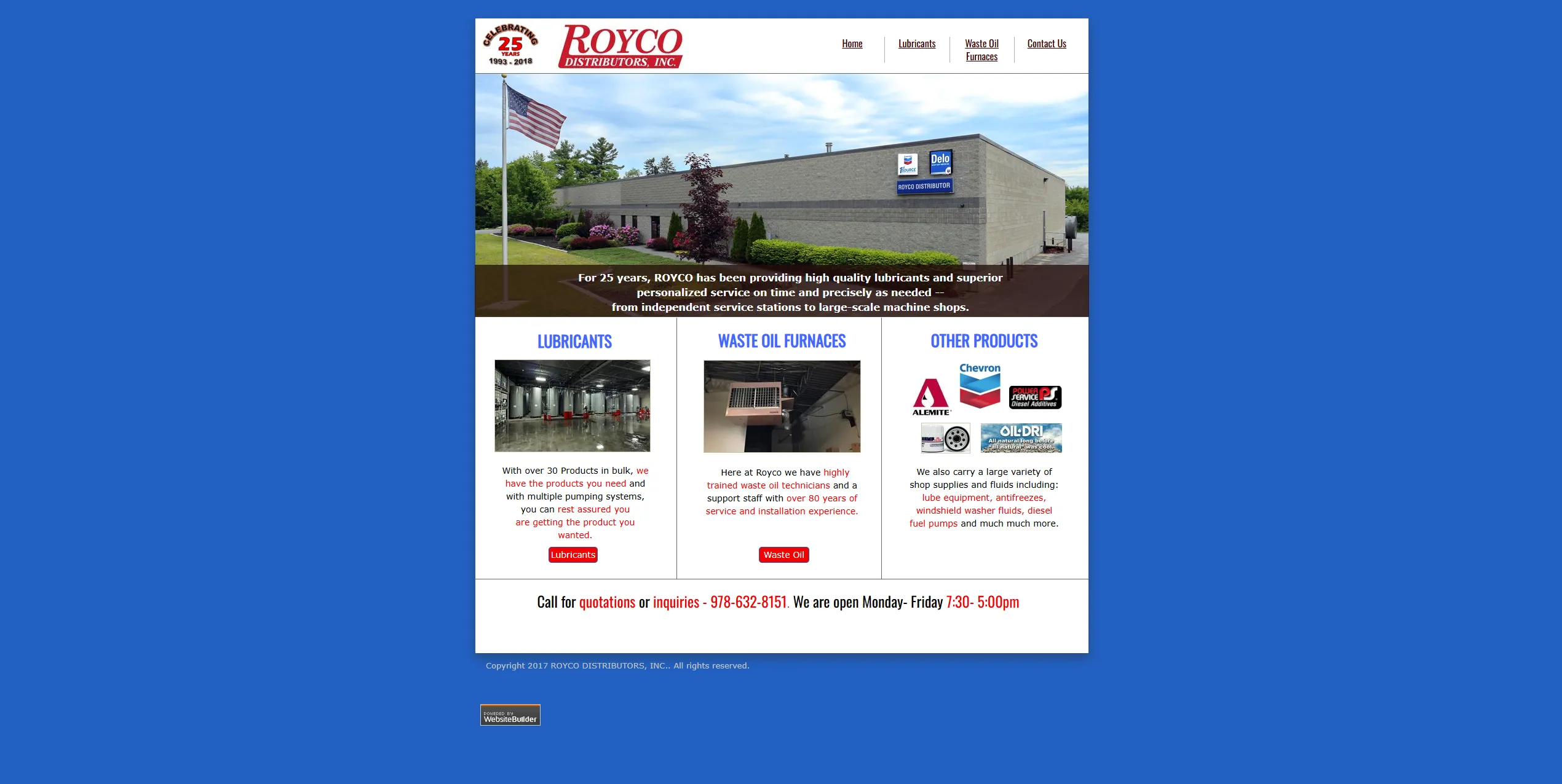 Original Royco Distributors homepage